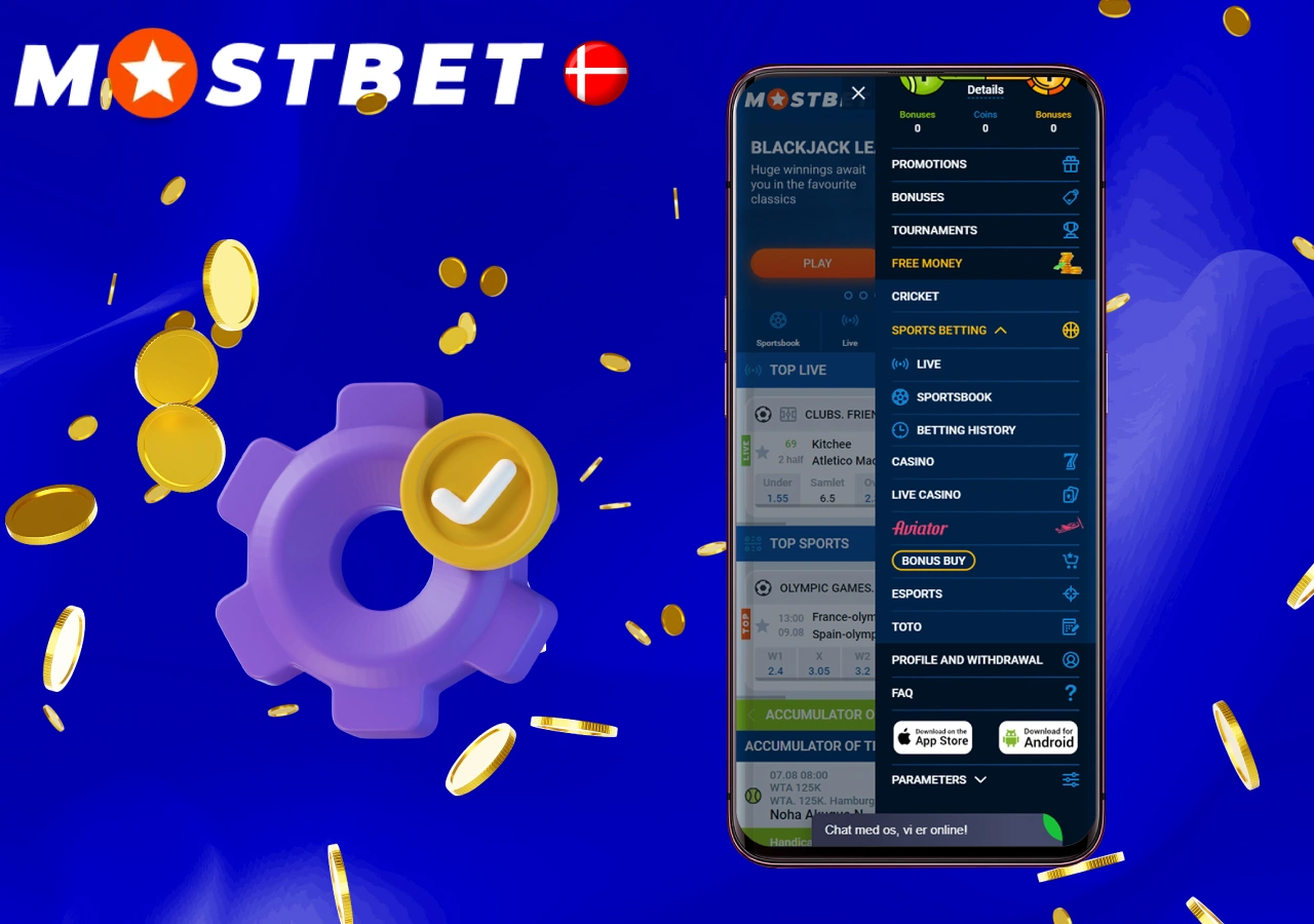 Funktioner i Mostbets mobilapp