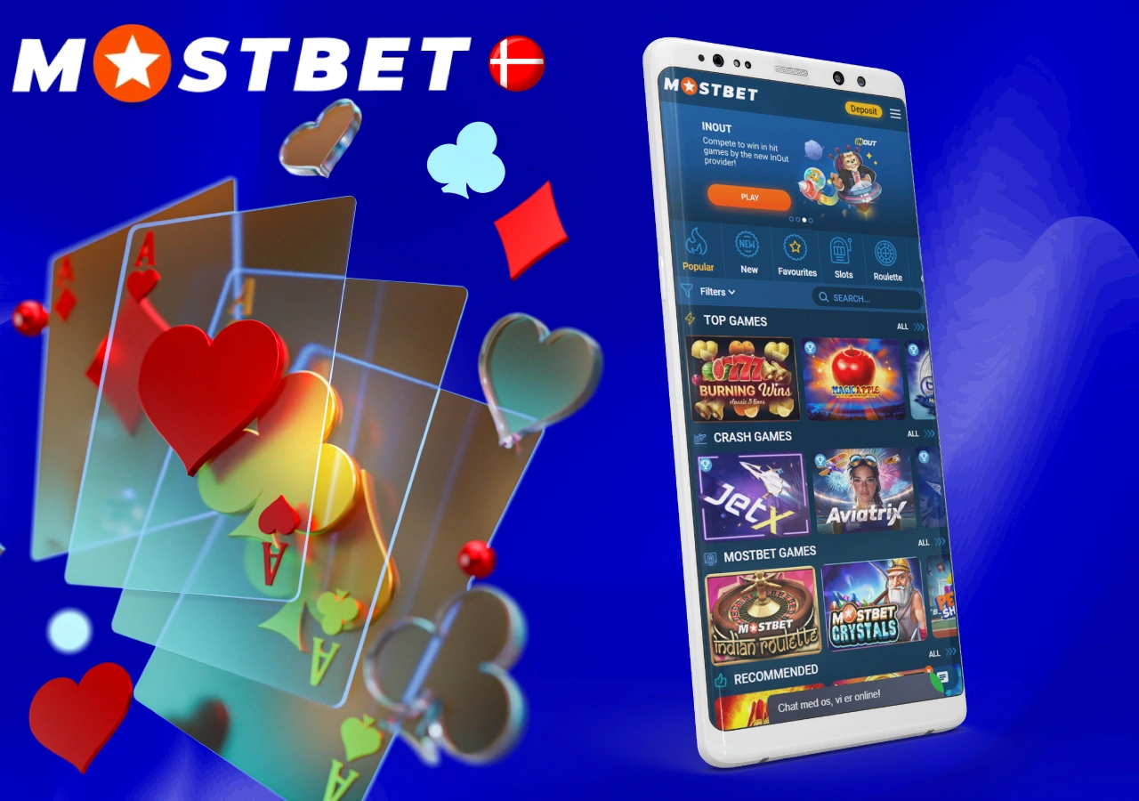 Forskellige casinospil i bookmakerens app