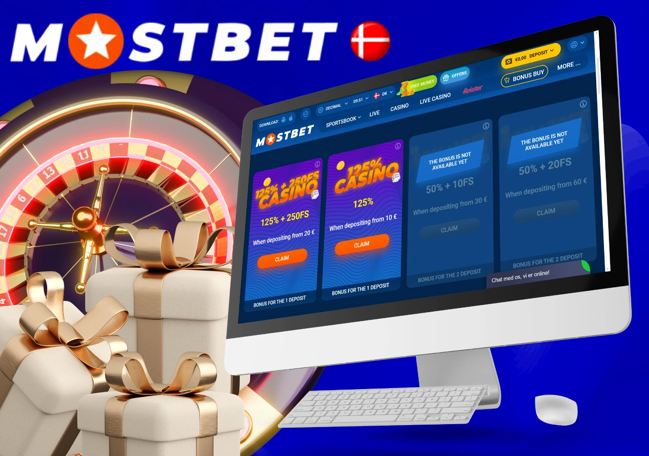 Bonusser på spil i Mostbet casino-sektionen